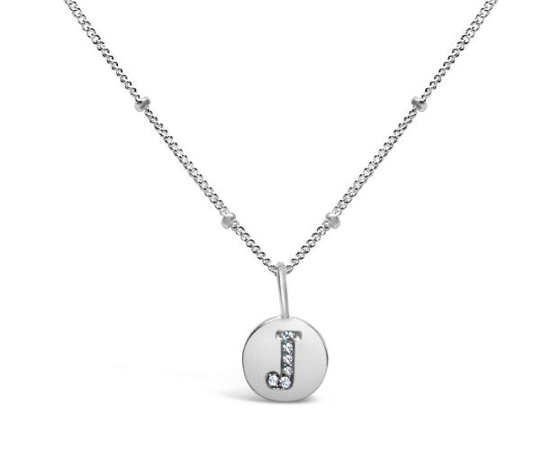 Stia Sterling Silver Love Letters Necklace in J