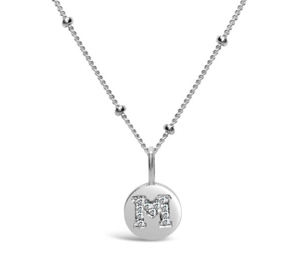 Stia Sterling Silver Love Letters Necklace in M