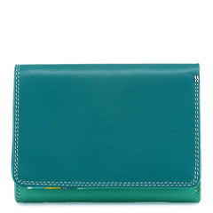 Mywalit Small Tri-Fold Leather Wallet in Mint