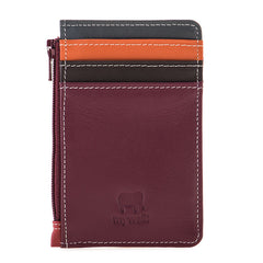 mywalit leather credit card holder and coin purse in chianti