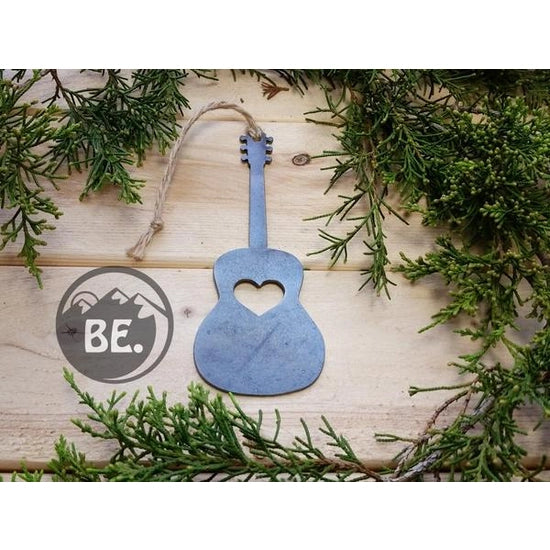 Acoustic Guitar Ornament with Heart