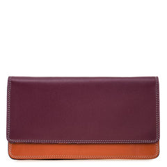 mywalit leather medium matinee wallet in chianti
