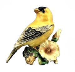 Goldfinch with Yellow Flower