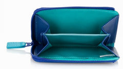 mywalit leather small zip purse in seascape