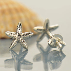 Sterling Silver Stud Earrings - Starfish