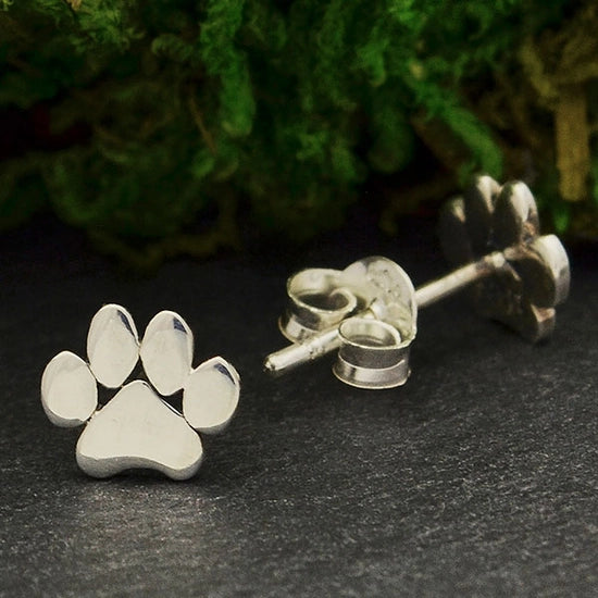 Paw print earrings clearance