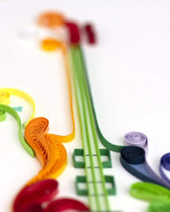 Quilled Electric Guitar Greeting Card
