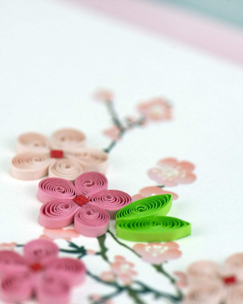 Quilled Cherry Blossom Greeting Card