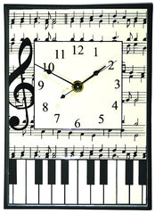 All Fired Up Large Ceramic Clock in Classical Music