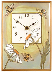 All Fired Up Large Ceramic Clock in Daisy Bee