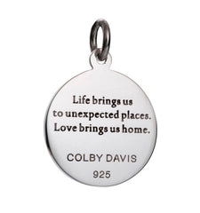 Colby Davis Sterling Compass Rose Pendant Engraving