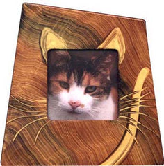 Grant-Noren Hand Painted Faux Finish Cat Picture Frame