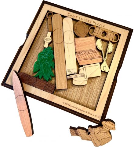 Cigar Lovers Wood Puzzle Brain Teaser