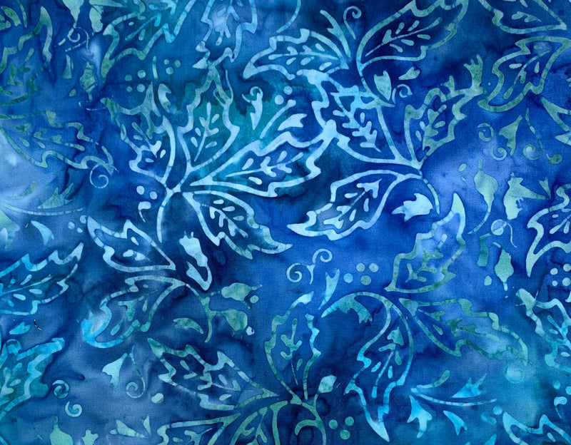 Blue holly batik