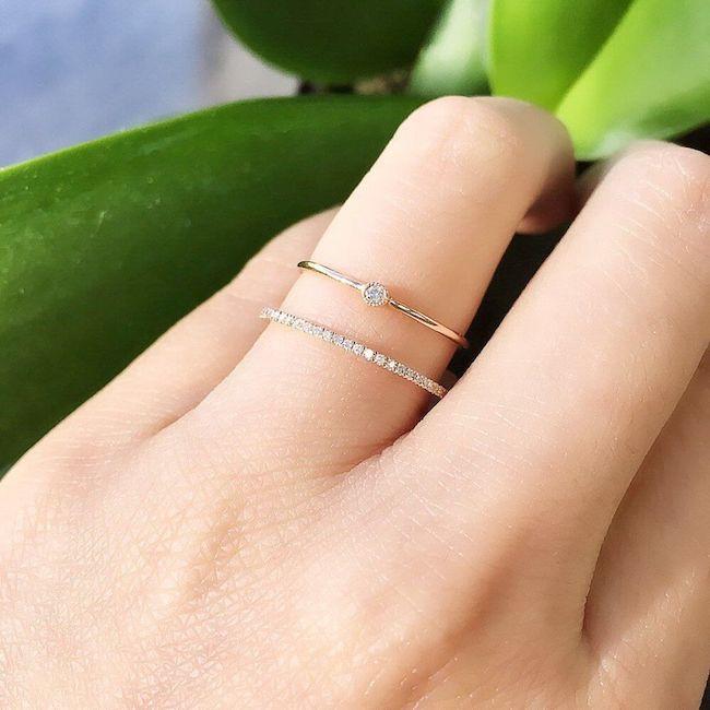 Thin diamond bands for women Clearance