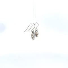 Textured Cupped Disk Drop Earrings