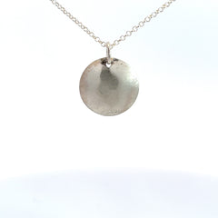 Textured Cupped Disk Necklace