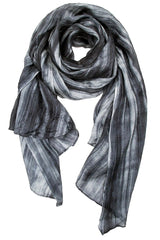 Lua Hand Dyed Silk Scarf in Grey