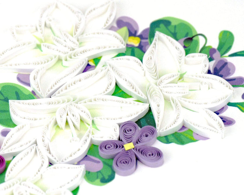 quilling lily flower Quilled Flower Sympathy Card