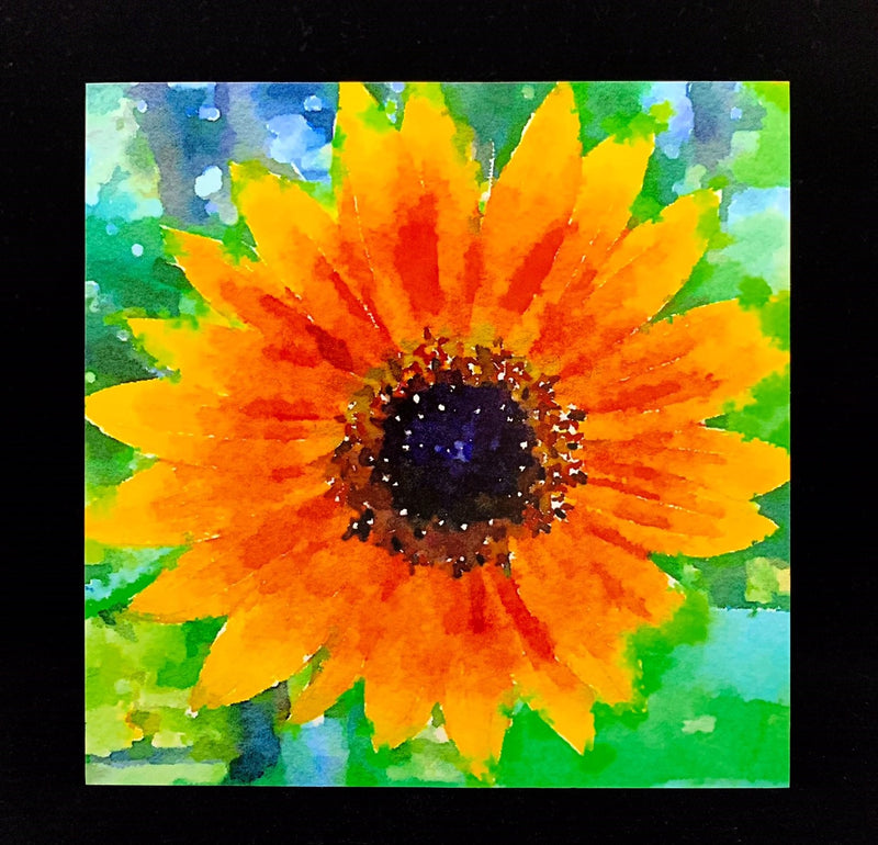 Sunflower Burst (8" x 8")