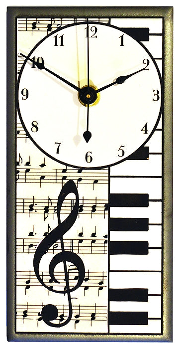 All Fired Up Tall Ceramic Wall Clock in Classical Music
