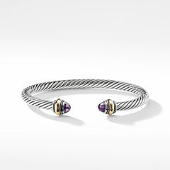David Yurman Cable Classic® Bracelet with Amethyst and 14K Gold, 5mm
