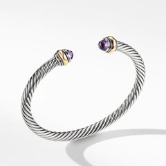 David Yurman Cable Classic® Bracelet with Amethyst and 14K Gold, 5mm