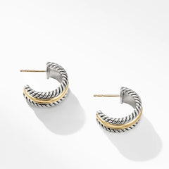 David Yurman Cable Collectibles Hoop Earrings with 14K Gold