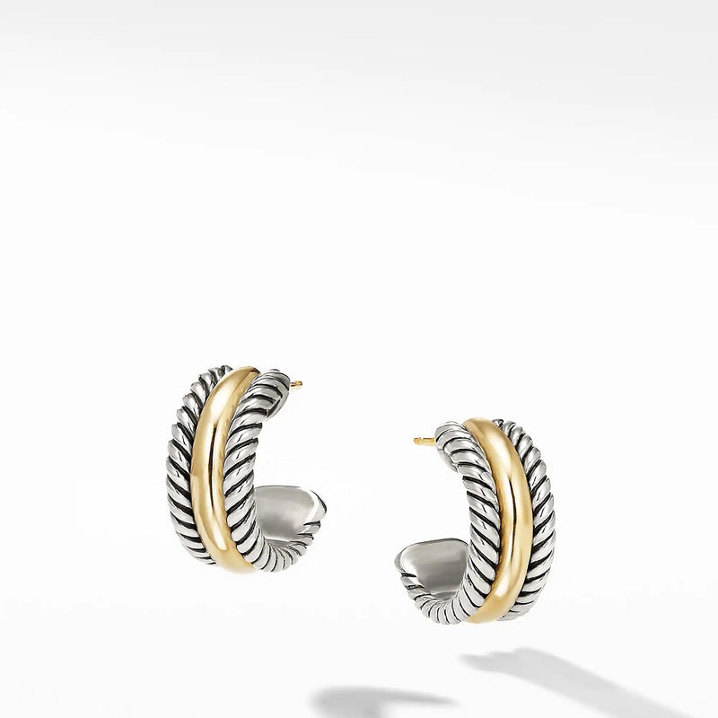 David Yurman Cable Collectibles Hoop Earrings with 14K Gold