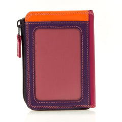 mywalit leather small zip purse in sangria multi