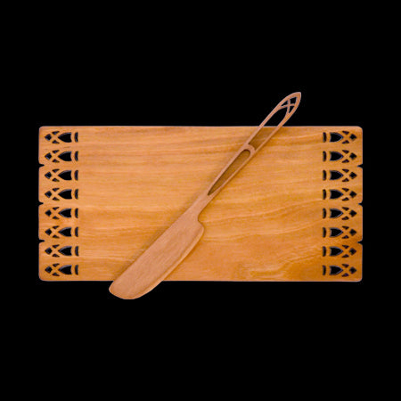 Moonspoon Butter Board with Spreader in Cathedral