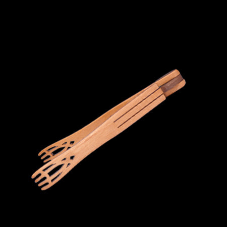 Moonspoon Cherry Wood Hors d'Oeuvre Folding Tongs in Cathedral