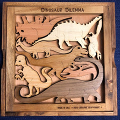 Creative Crafthouse Wood Dinosaur Dilemma 1 Picture Frame Puzzle