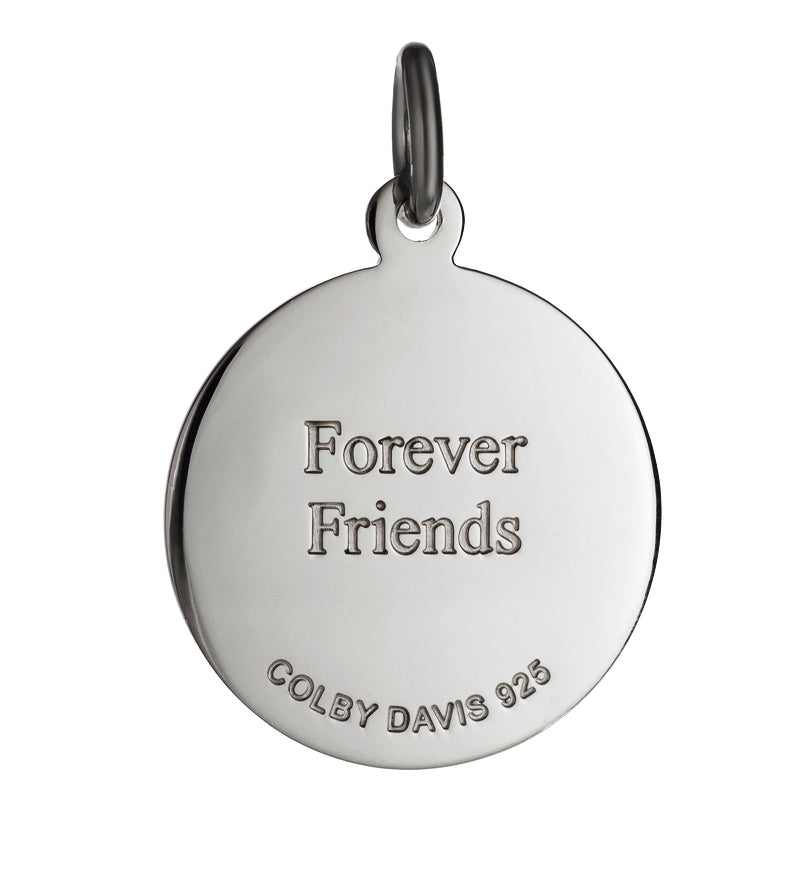 Colby Davis Small Sterling Silver Forever Friends Pendant 
