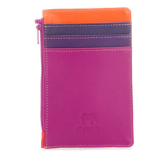 mywalit leather credit card holder and coin purse in sangria multi