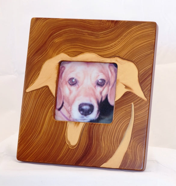 Grant-Noren Hand Painted Faux Finish Dog Picture Frame