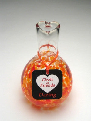 Henrietta Glass circle of friends orange daring vase