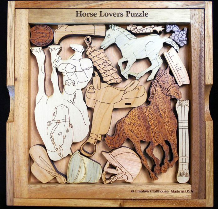 Creative Crafthouse Wood Horse Lovers Picture Frame Puzzle