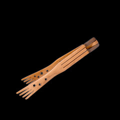 Moonspoon Cherry Wood Hors d'Oeuvre Folding Tongs in Leaf