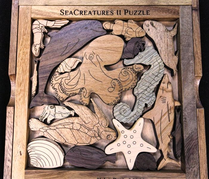 Creative Crafthouse Wood Sea Creatures 2 Picture Frame Puzzle