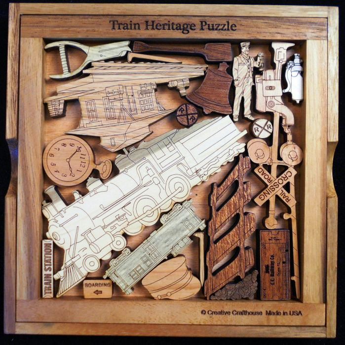 Creative Crafthouse Wood Train Heritage Picture Frame Puzzle